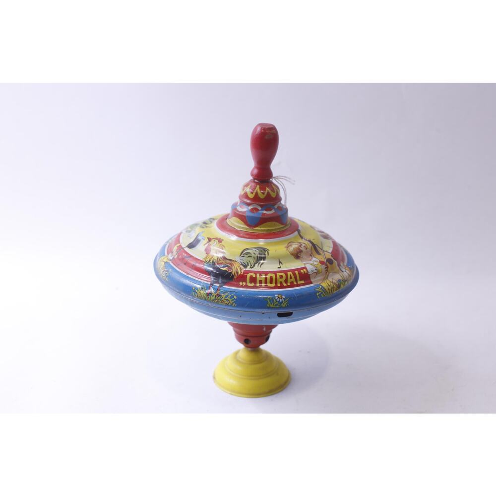 Choral, Spinning Tin Top, MFZ, Yula, Western Germany, Vintage, Collectible